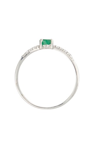 Bague So Green - Or blanc et émeraude
