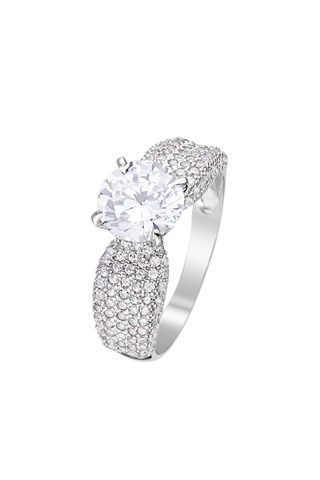 Bague Don d'amour  -  Or blanc