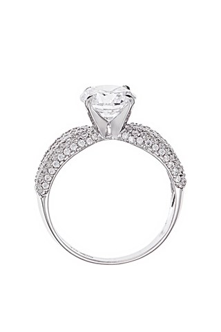 Bague Don d'amour  -  Or blanc