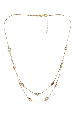 Collier Colormix- Or jaune, citrine, améthyste, topaze et quartz