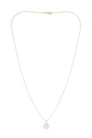 Pendentif Coeurs arabesque - Or jaune