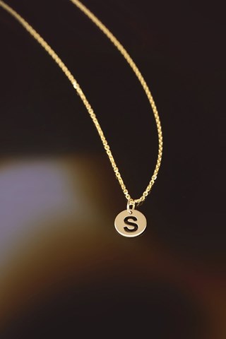 Pendentif Lettre S - Or jaune