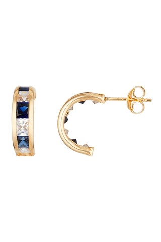 Oorbellen Bluarc Geelgoud en Saffier