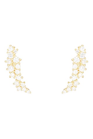 Oorbellen Fleurs scintillantes Geelgoud