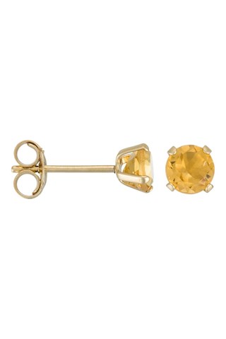 Oorbellen Citrine Geelgoud en Citrien