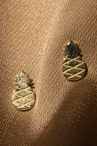 Oorbellen Ananas Geelgoud