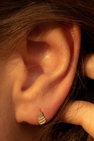 Oorbellen Ananas Geelgoud