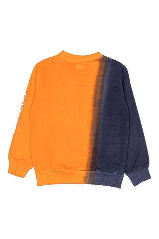 Sweat et pantalon - Orange et bleu marine 
