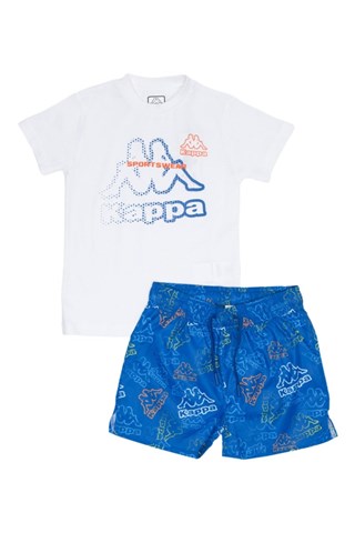 T-shirt et short - Blanc et bleu cobalt