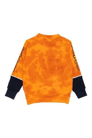 Ensemble sweat et jogging - Orange et bleu foncé