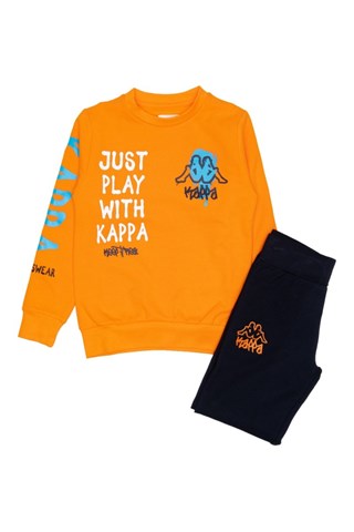 Ensemble sweat et jogging - Orange et noir