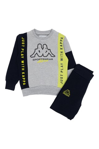 Ensemble sweat et jogging - Gris clair et bleu foncé