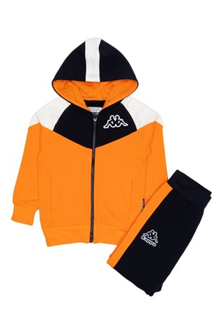 Ensemble sweat à capuche et jogging - Orange et noir