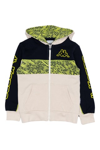 Ensemble sweat à capuche et jogging - Ecru et bleu foncé