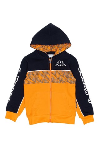 Ensemble sweat à capuche et jogging - Orange et bleu foncé
