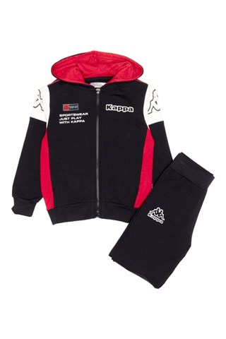 Ensemble sweat à capuche et jogging - Noir et rouge