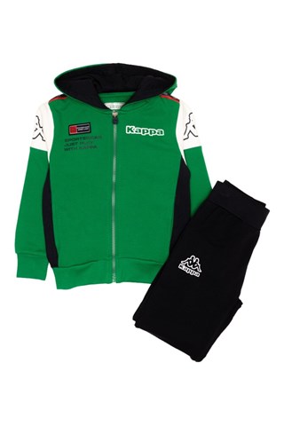 Ensemble sweat à capuche et jogging - Vert et noir
