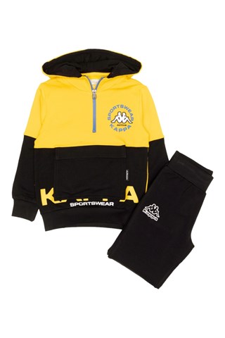 Ensemble sweat à capuche et jogging - Jaune et noir