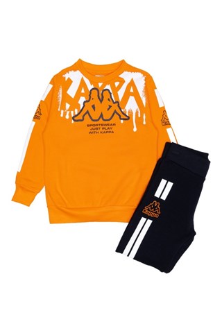 Ensemble sweat et jogging - Orange et bleu foncé