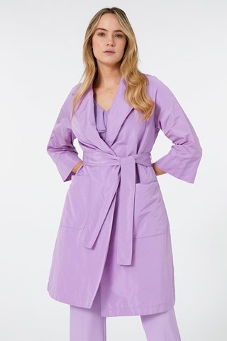 Abrigo satinado - Violeta