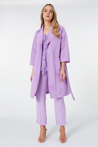 Abrigo satinado - Violeta