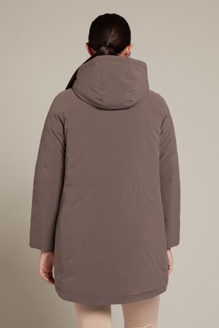 Parka con capucha - Topo