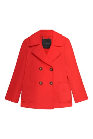Abrigo marinero de lana - Rojo