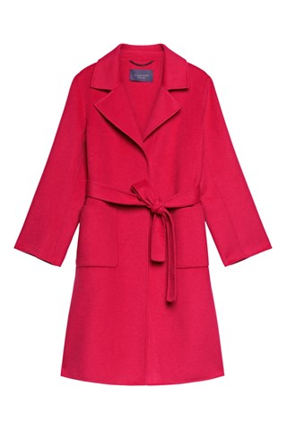 Abrigo de lana - Fucsia