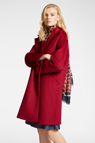 Abrigo de lana - Burdeos