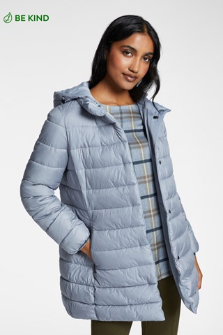 Anorak reversible con capucha - Celeste