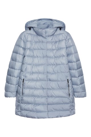 Anorak reversible con capucha - Celeste