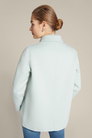 Abrigo marinero de lana - Verde agua