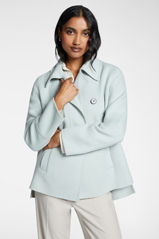 Abrigo marinero de lana - Verde agua