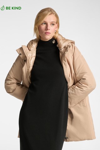 Parka con capucha - Beige