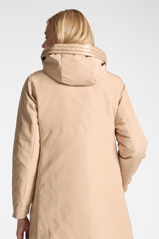 Parka con capucha - Beige
