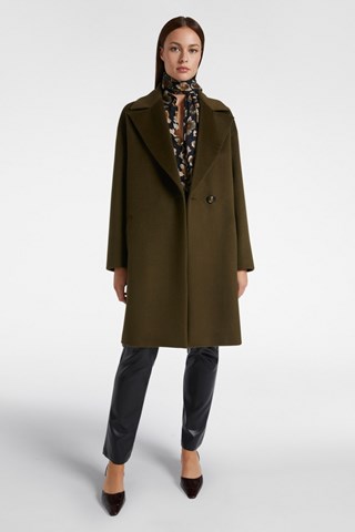 Abrigo de lana - Verde oliva