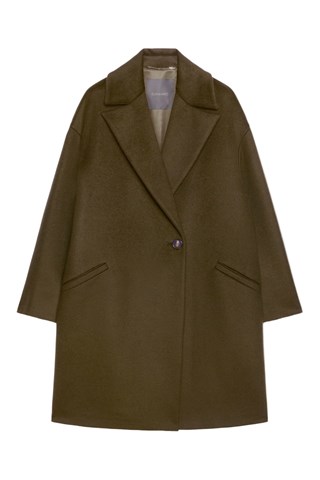 Abrigo de lana - Verde oliva