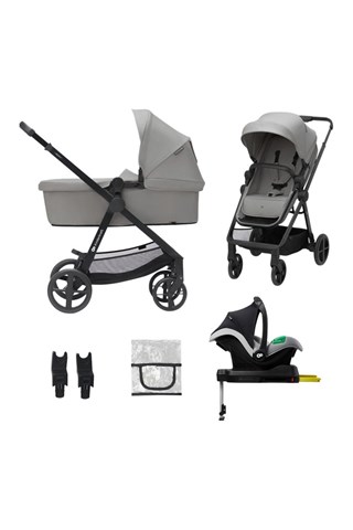 Silla de paseo Newly 4 en 1 Mink Pro - Desde recién nacido - Hasta 22 kg - Beige y gris