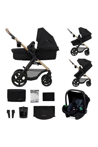 Silla de paseo trío + accesorios Moov 2 - Desde recién nacido - Hasta 27 kg - Negro