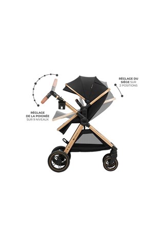 Silla de paseo Esme 3 en 1 - Negro - Desde recién nacido - Hasta 22 kg