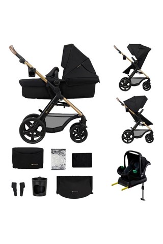Silla de paseo 4 en 1 + accesorios Moov 2 Eva Wheels - Negro
