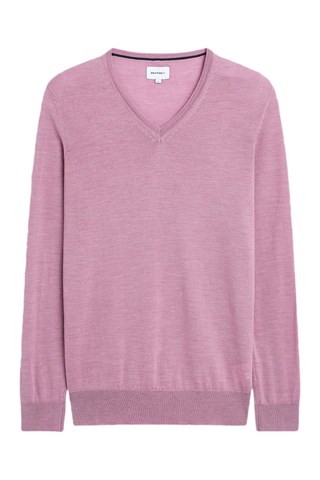 Camisola em lã mérino - Rosa