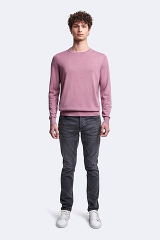 Camisola em lã mérino - Rosa