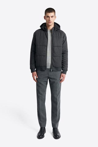 Sweat com capuz - Cinzento mesclado