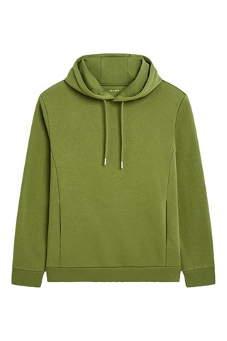 Sweat regular com capuz - Verde