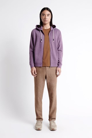 Sweat com capuz - Violeta mesclado