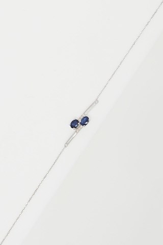 Pulseira Cayagan Ouro branco, diamantes e safiras