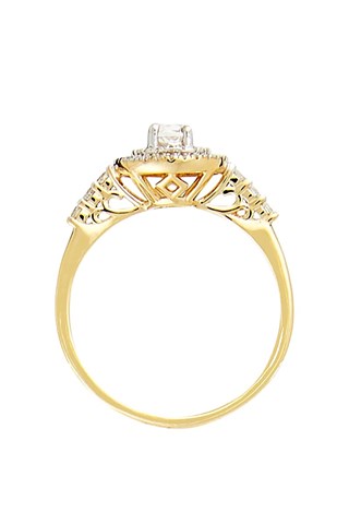 Anel Nosy Ouro amarelo, diamantes e topázio