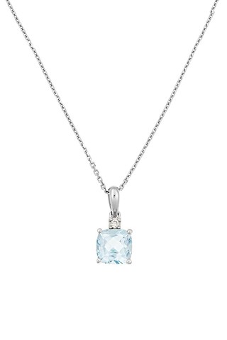 Pendente Tonga Ouro branco, diamante e topázio