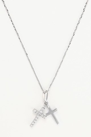 Pendente Ma Foi Ouro branco e diamantes